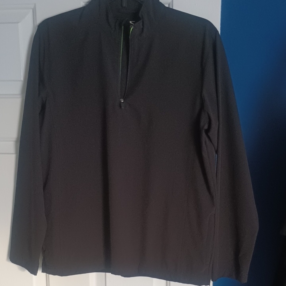 Slazenger Black and Green Golf Pullover